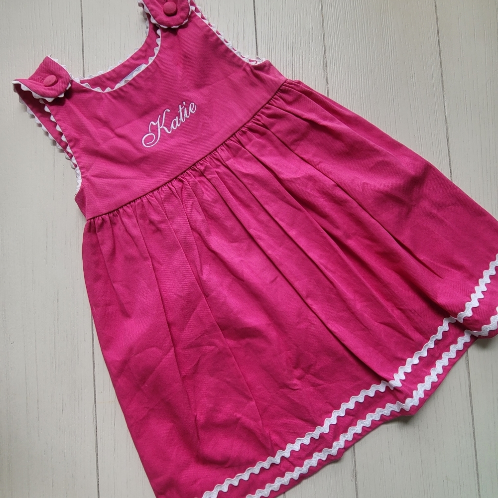 Katie personalized Princess Linens Dress 3T pink